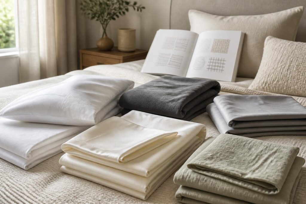 découvrez comment choisir le linge de lit idéal en comprenant les différentes matières, tissages et le nombre de fils pour un confort et une qualité optimaux.