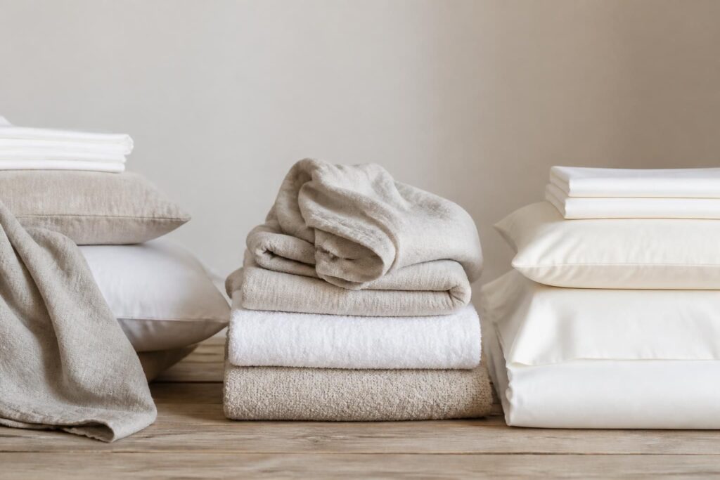 découvrez comment bien choisir la matière de votre linge de maison entre lin, coton, métis et percale pour allier confort, qualité et élégance.
