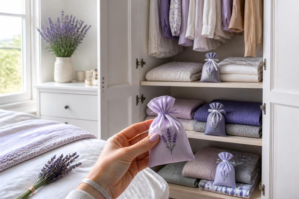 découvrez comment parfumer naturellement votre linge et vos armoires avec des sachets de lavande, pour une fraîcheur durable et une ambiance apaisante dans votre maison.