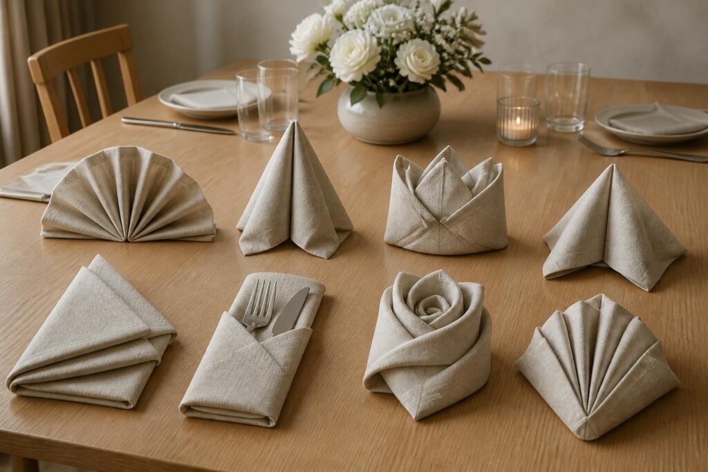 découvrez 8 techniques simples et élégantes pour plier vos serviettes de table et ajouter une touche raffinée à votre décoration de table.