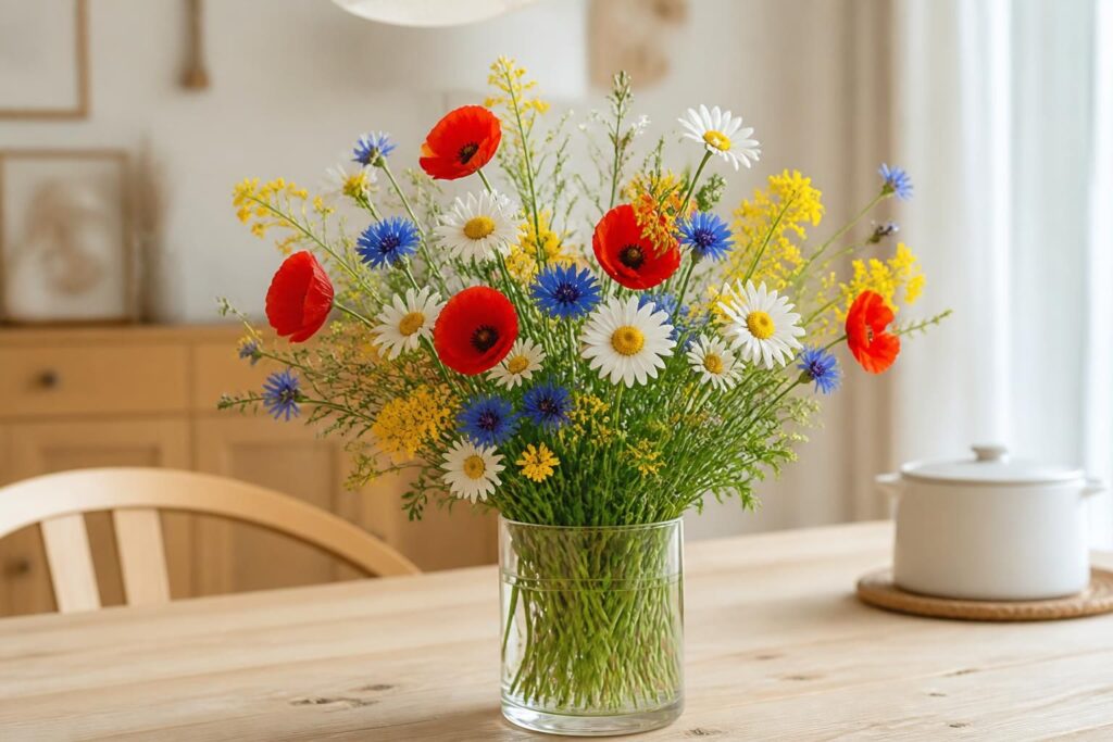 apprenez à créer un magnifique bouquet de fleurs des champs pour décorer votre maison avec des astuces simples et des conseils pratiques.