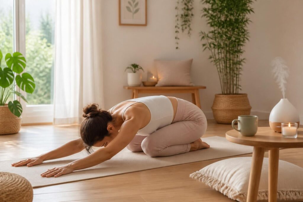 Yoga à la maison : une routine douce du matin