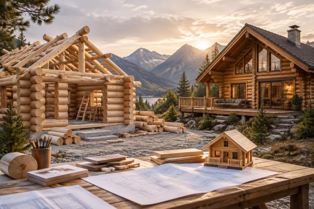 Chalet rondin : prix et options pour un chalet en kit ou en bois massif