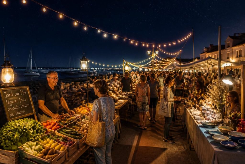 Marché nocturne Jard sur Mer : horaires et dates 2026