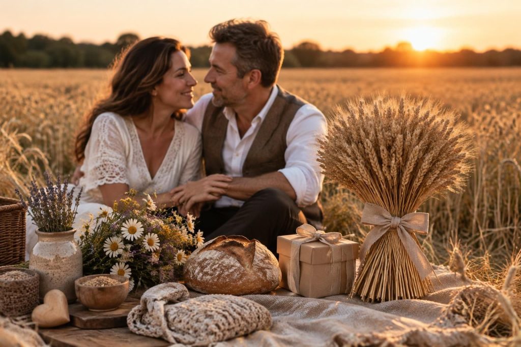 découvrez la signification des noces de froment, leur durée et des idées cadeaux originales pour célébrer cet anniversaire de mariage.
