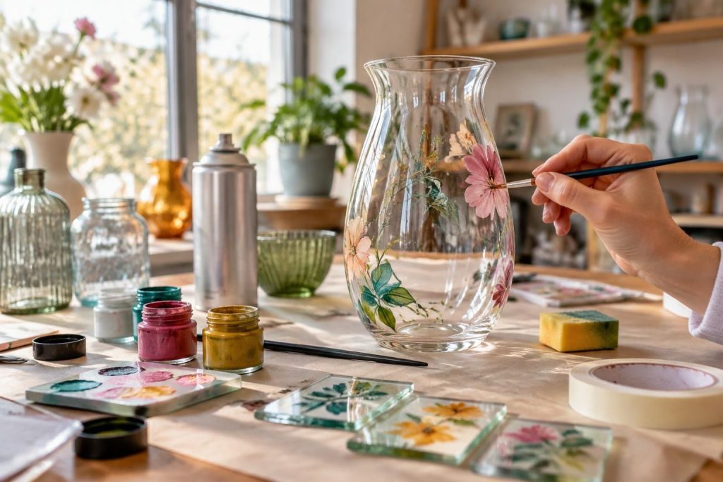 découvrez comment peindre du verre avec de l’acrylique ou une bombe : préparation, choix des produits et astuces pour obtenir un résultat durable.